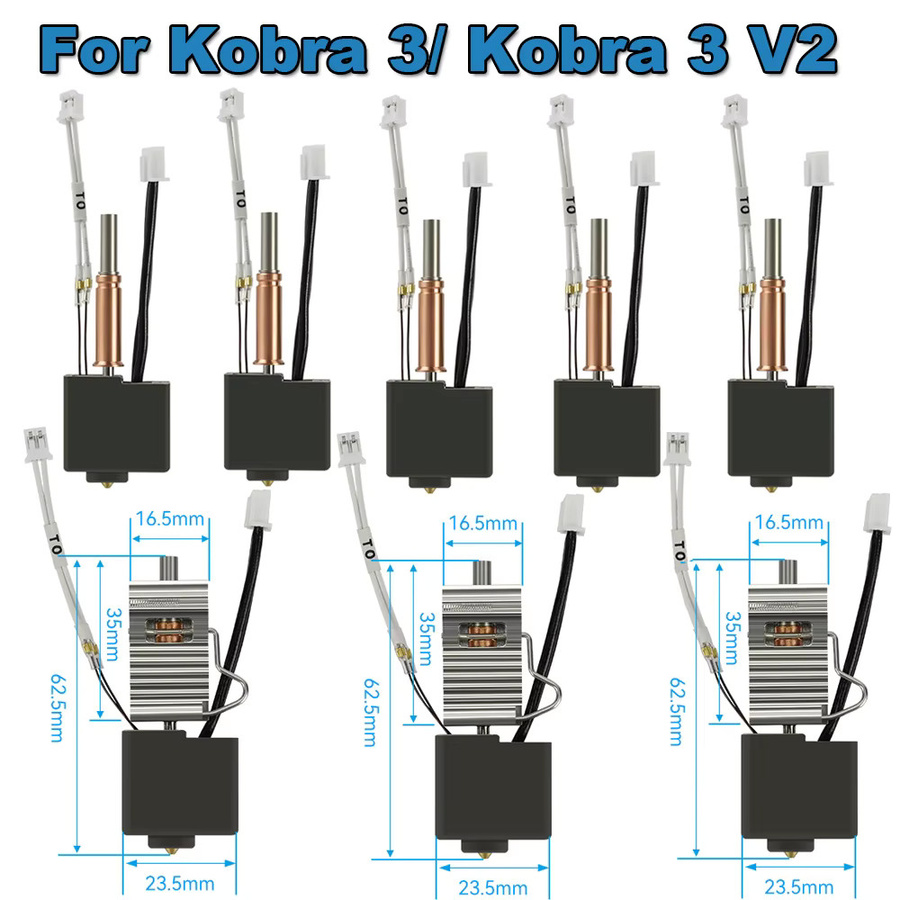 Anycubic Original Hotend Kit für Kobra 3 und Kobra 3 Combo mit Bimetall Heatbreak 24V 60W - Bild 2