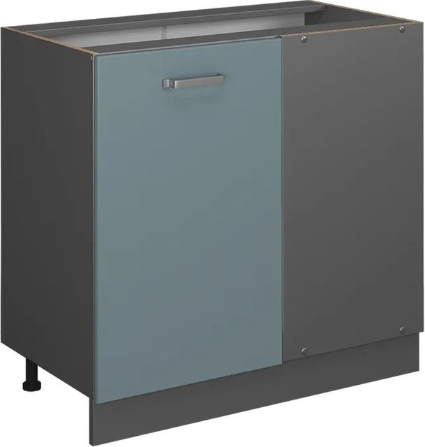 Vicco Eckunterschrank R-Line Solid Küchenschrank in Anthrazit Blau Grau matt, Höhe: 86 cm - Bild 2