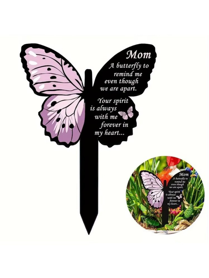 CIFbuy Schmetterling Gedenk-Gartenskulptur aus Eisen als wasserfeste Metall-Wandskulptur für den Außenbereich - Bild 4