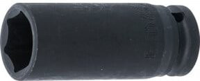BGS Kraft-Steckschlüssel-Einsatz Sechskant tief 7222, Antrieb 12,5 mm (1/2 Zoll), SW 22 mm, schwarz - Bild 1