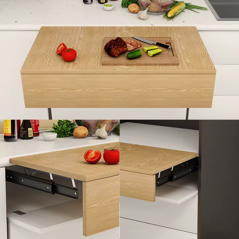 HACXFBLE Verlängerung für Rising Table Slide Rail als Führungsschiene für Esstische und versteckte Hebeplattformen, Länge: 250 cm - Bild 3