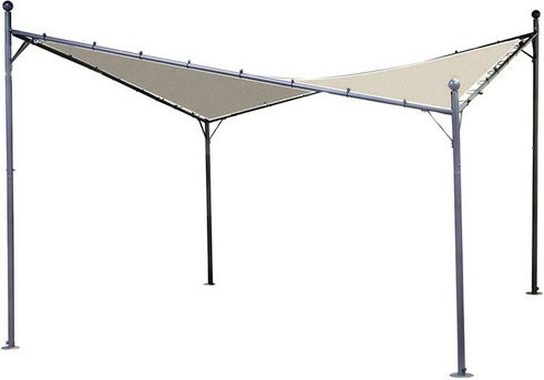 SIENA GARDEN Dachüberdachung aus Polyester in Grau, Breite: 400 cm - Bild 1