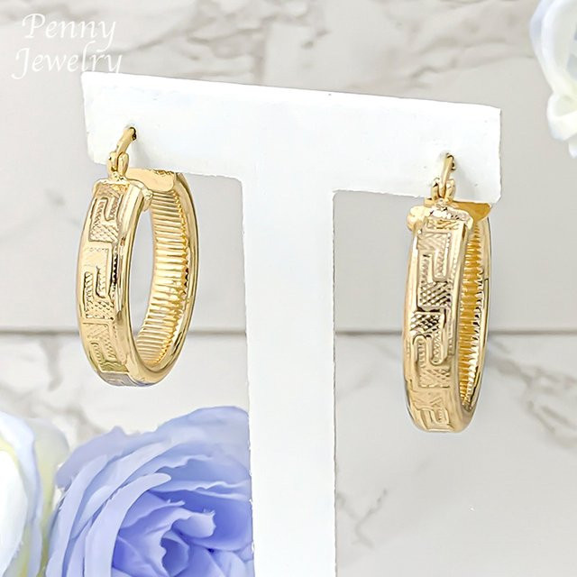 HIPUNK Creolen 18K vergoldet, Messing, Damen - Bild 1