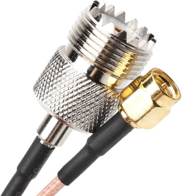 XINYUANSHUNTONG RG316 Kabelspringer Zopf UHF Adapter mit SO239 Buchse auf PL259 und SMA Stecker in Silber - Bild 1