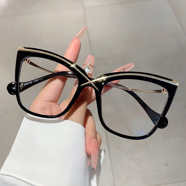 KAMMPT Korrektionsbrille Cat-Eye, Vollrand, Damen, Blaulichtfilter - Bild 1