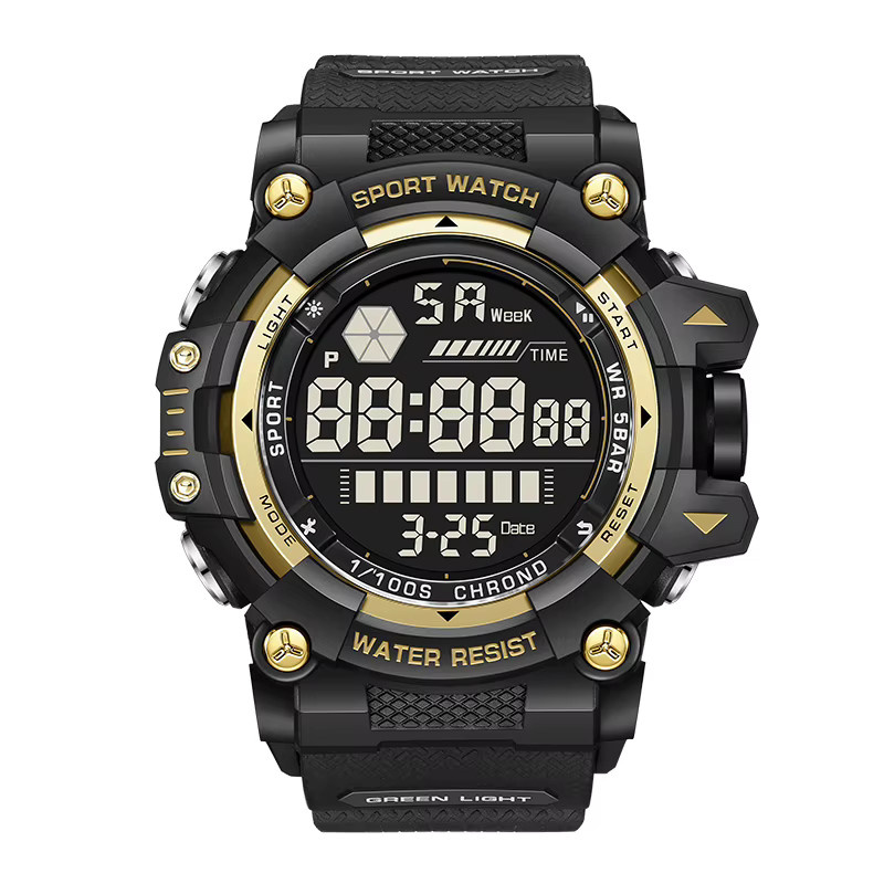 FOXBOX Digitaluhr, Chronograph, Quarz, Kunststoff, Schwarz, Herren - Bild 4