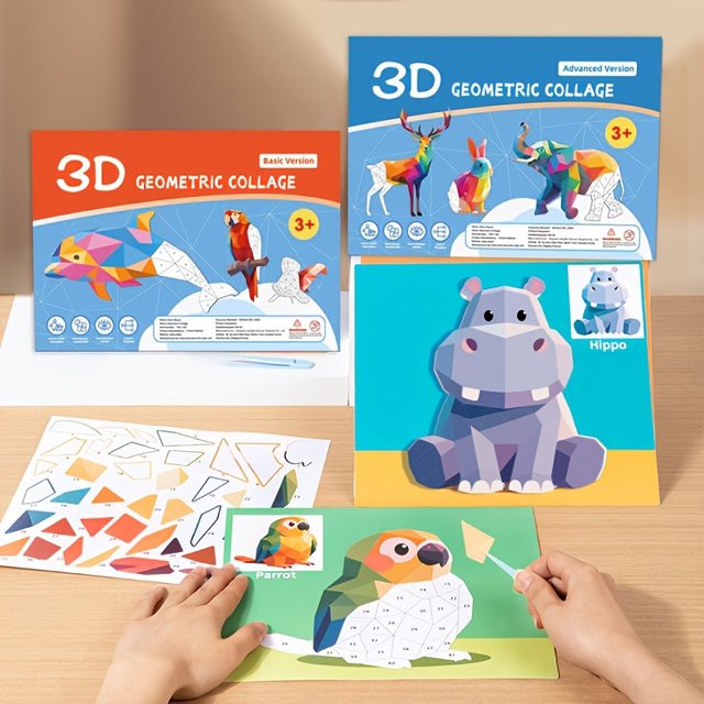 DIY Aufkleber Puzzle Malbuch, Tiere, bunte Aufkleber, ab 3 Jahre - Bild 1