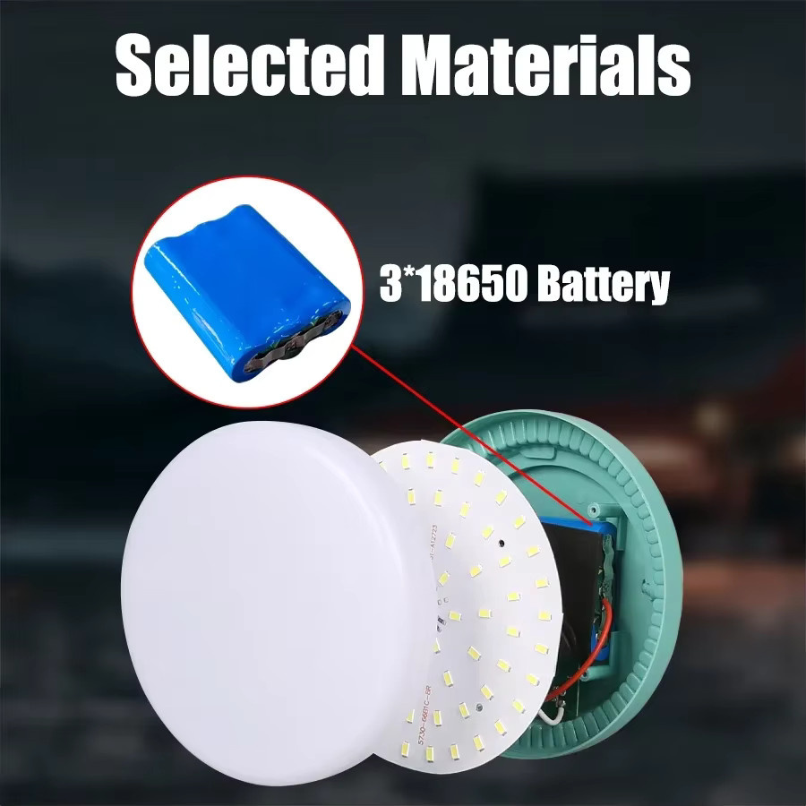 BALDR Wiederaufladbare LED Camping Lampe mit 66 LEDs, Magnet und Haken, Weiß - Bild 3