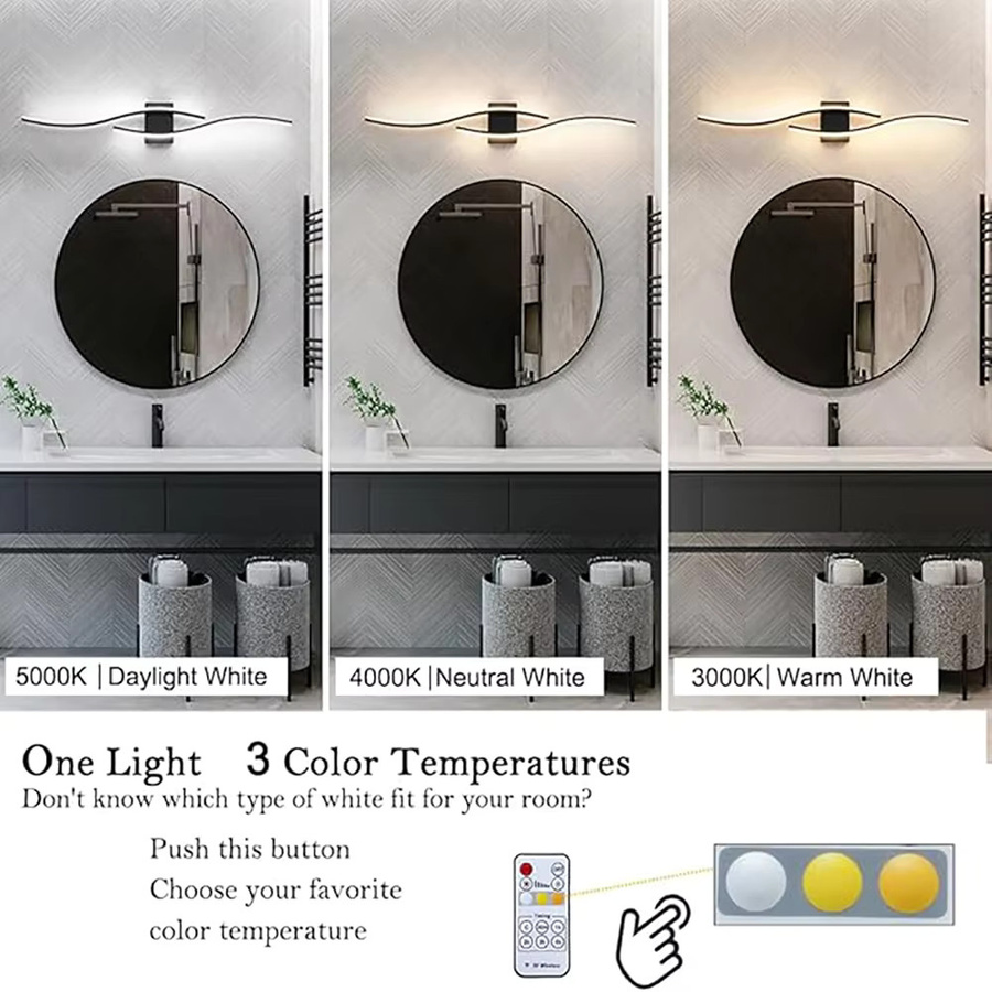 DARHYN LED Wandleuchte dimmbar wiederaufladbar mit Touch-Funktion in Schwarz - Bild 4