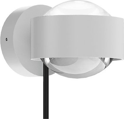 Top Light Puk! 80 Wall Avantgarde Wandleuchte in Weiß Matt mit Glaslinsen für Up-and-Down-Beleuchtung - Bild 1