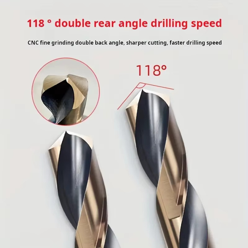 3-teiliges HSS Twist Drill Set aus Schnellarbeitsstahl in Silber für Holz, Metall und Kunststoff mit dreieckigem Schaft, Durchmesser: 12 mm, 14 mm, 16 mm - Bild 3