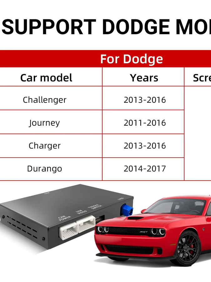 Ezonetronics Wireless CarPlay und Android Auto Nachrüstkit Decoder-Box für Dodge Challenger, Journey, Charger und Durango (2011-2017), Schwarz - Bild 6