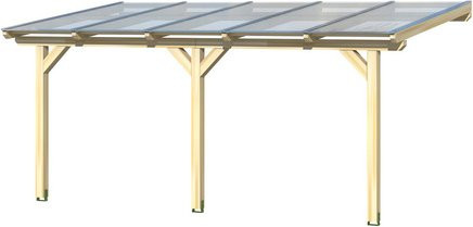 Skan Holz Terrassenüberdachung Bormio aus Leimholz in Natur Beige, Breite: 541 cm, Tiefe: 400 cm - Bild 1