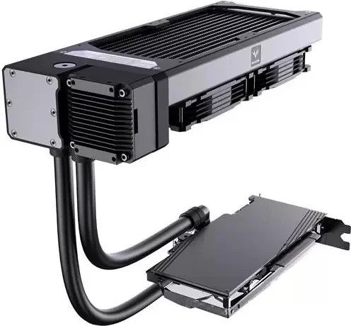 Granzon AIO Wasserkühlungsset für RTX 4090/4080/4070 und 7900, 240 mm GPU Blockpumpe mit G1/4'' Anschlüssen, Schwarz - Bild 1