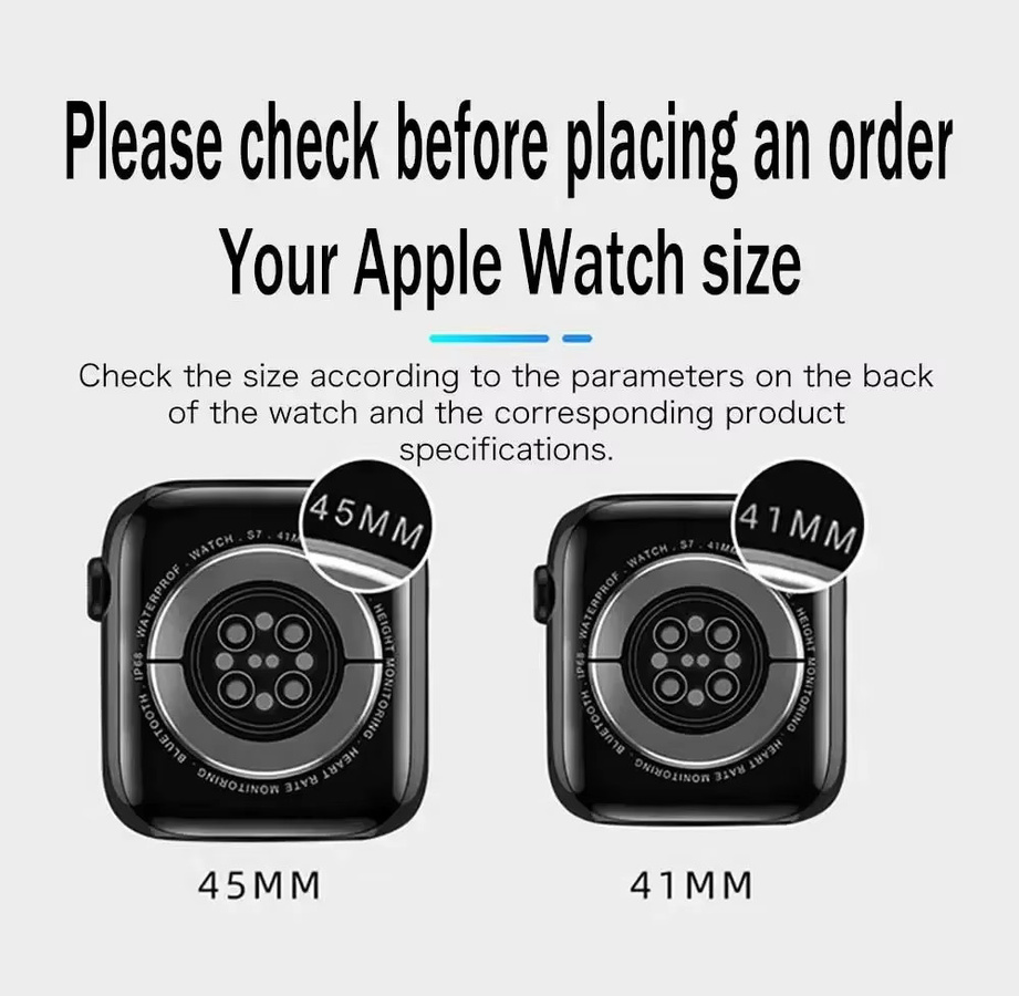 Displayschutzfolie TPU für Apple Watch, Schwarz, Unisex - Bild 3