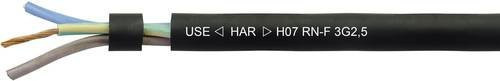 HELU Gummischlauchleitung H07RN-F 3G 1.5mm² Schwarz Meterware - Bild 1