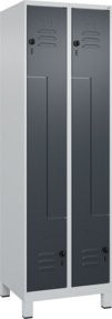 C+P Z-Spind Classic PLUS mit 4 Fächern, Grau/Anthrazit, H x B x T: 195 x 60 x 50 cm - Bild 1