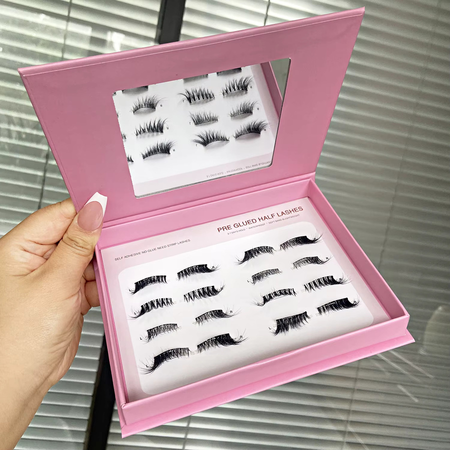 RED SIREN Selbstklebende halbe Wimpern, natürlich, Unisex - Bild 2
