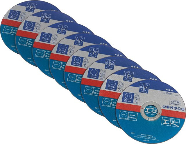 LUX-TOOLS Trennscheibe Classic Metall Blau Ø 115 mm 8 Stück - Bild 1
