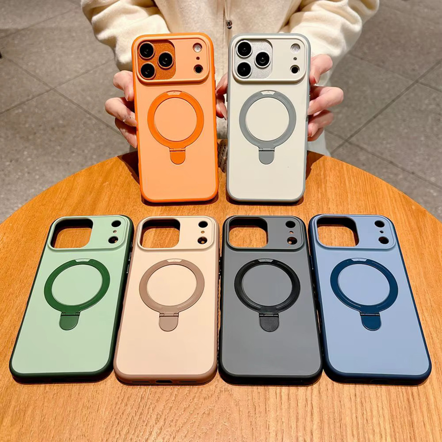 MagSafe Magnetische Handyhülle mit Ringhalter für iPhone 11 bis iPhone 17 Pro Max in Weiß - Bild 3