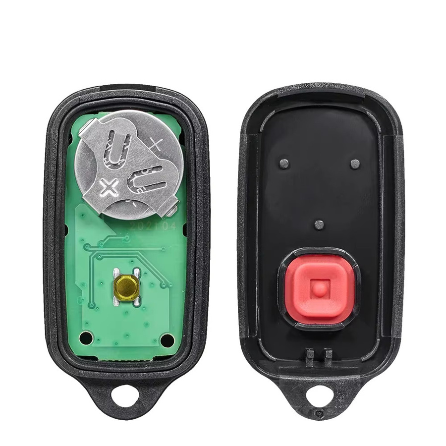 KEYYOU Auto Schlüssel Fernbedienung mit Batterie und Alarm für Toyota Camry Corolla Highlander Solara Sienna 2002-2007, Farbe: Schwarz, Modell: GQ43VT14T HYQ12BBX 314MHZ - Bild 3