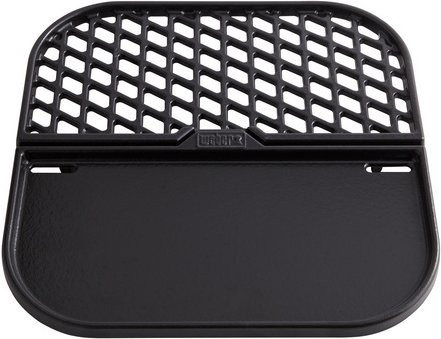 Weber Gourmet BBQ System 2in1 Sear Grate und Grillplatte aus porzellanemailliertem Gusseisen, schwarz - Bild 1