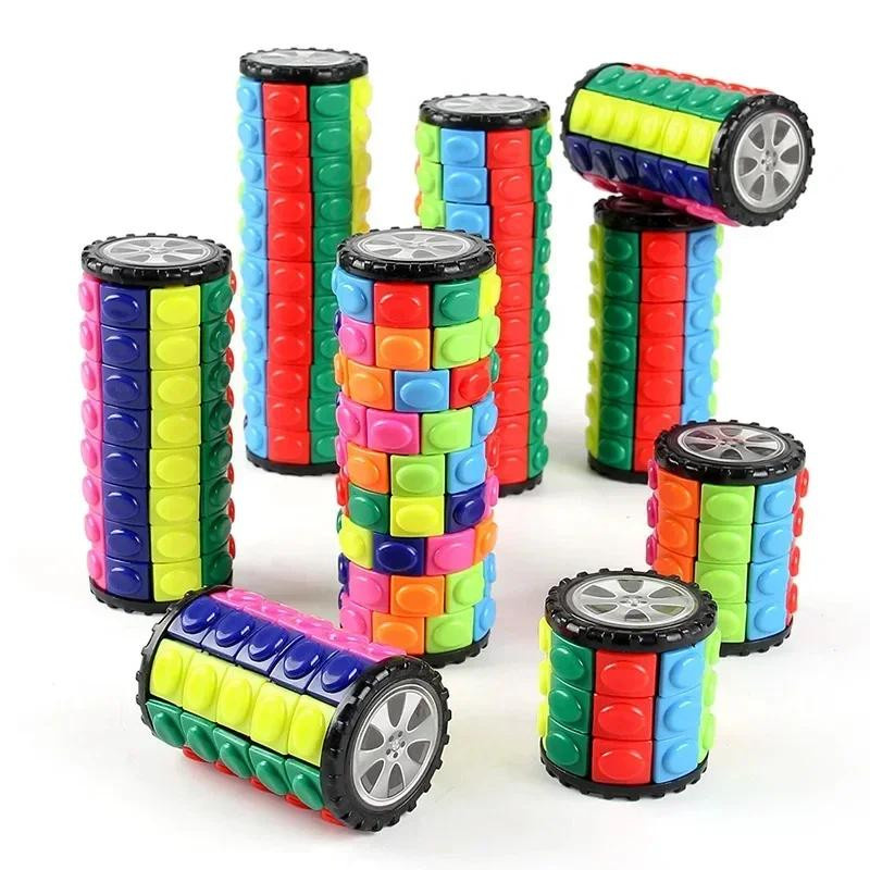 XDR IQ Puzzle Spielzeug 3D 7 Ebenen Drehen Schieben Zylinder ab 3 Jahren - Bild 3