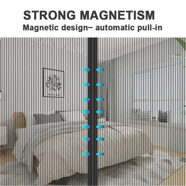 Magnetischer Türvorhang als Mückenschutz von Sufdarj Home Textiles in Weiß, B: 120 cm, H: 220 cm - Bild 8