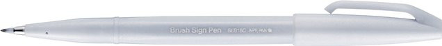 Pentel Brush Sign Pen Kalligrafiestift in Hellgrau - Bild 1
