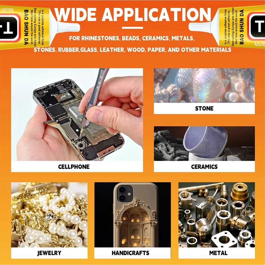 BAOSHUNDA Multifunktionaler Telefonreparaturkleber T8000 und T7000 für LCD-Bildschirme und Elektronik, Transparenter Superglue für DIY-Projekte - Bild 4
