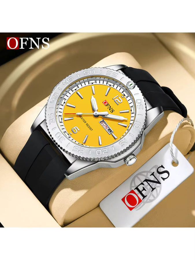 OFNS Armbanduhr, Doppelkalender, Quarzuhr, Herren - Bild 4