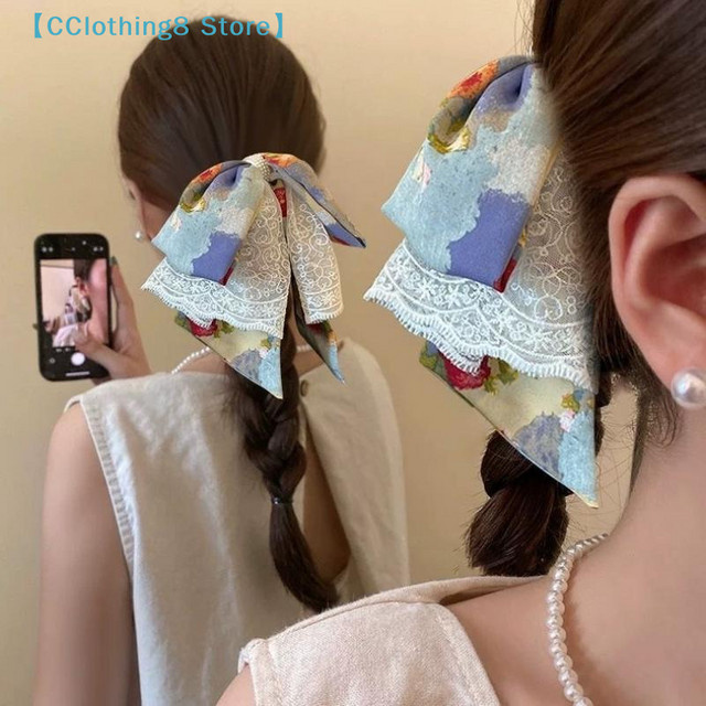 AliS8 Haarspange mit Spitze und Schleife, Damen - Bild 1