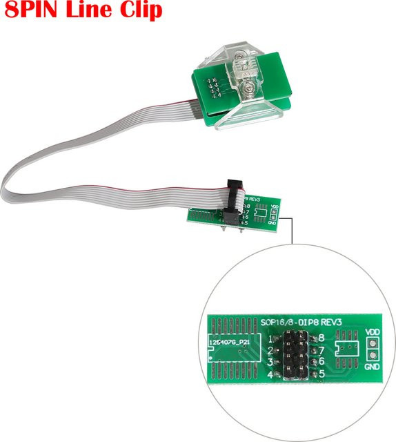 ONEVAN 8Pin OEM FEM BDC Eeprom Adapter für XPROG, Soic8 und Sop8 Clip Sockel in Grün - Bild 1