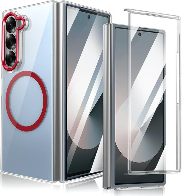 Transparente magnetische PC-Handyhülle für Samsung Galaxy Z Fold (kompatibel mit Z Fold 3, 4, 5, 6, 7 5G) mit MagSafe für kabelloses Laden - Bild 1