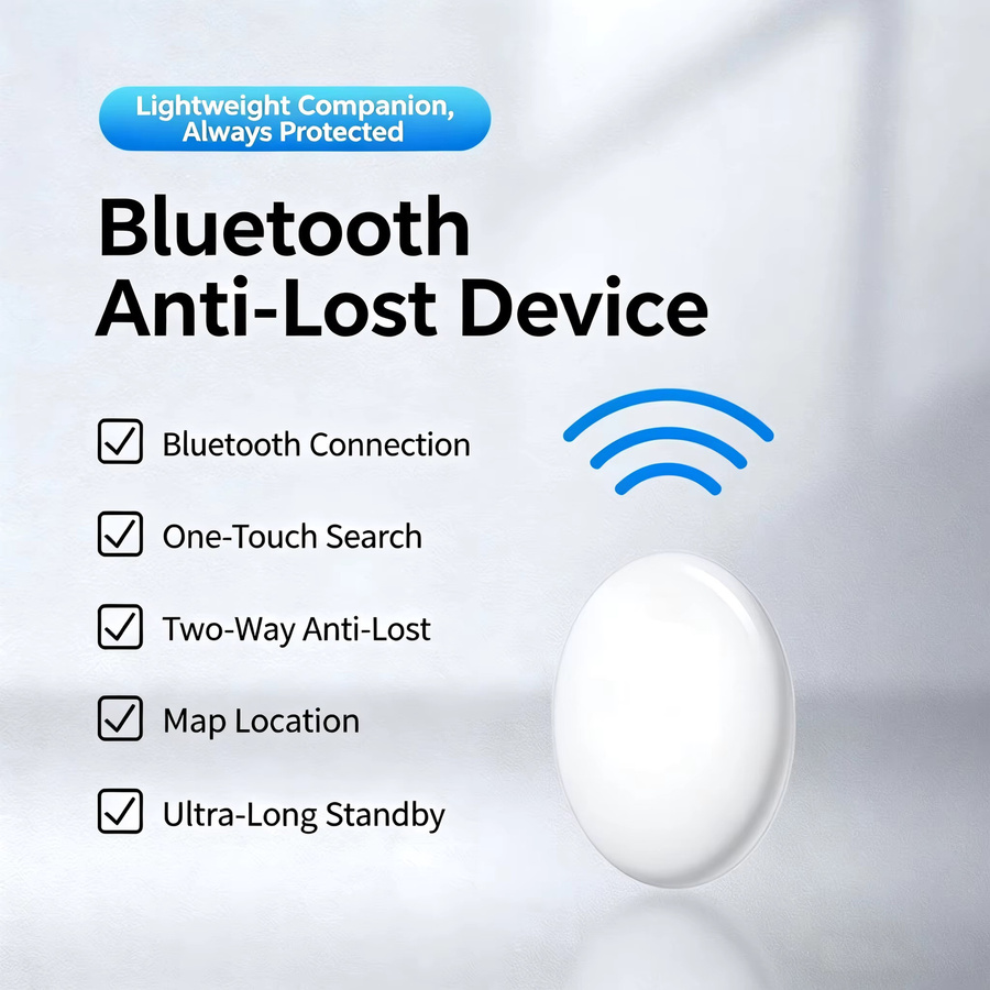 PHONEPACE Dual-OS Bluetooth Anti-Verlust-Tracker in Weiß, kompatibel mit iOS Find My und Android, Soundalarm-Ortungsgerät für Schlüssel, Handys und persönliche Gegenstände - Bild 2