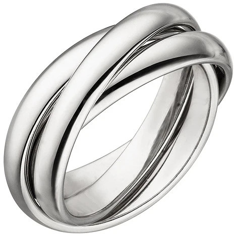 Colfem Ring 925 Sterling Silber, verschlungen, Damen, Ringgröße 60 - Bild 1