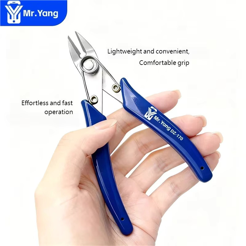 Mr.Yang DZ-170 Seitenschneider in Blau, bündiger Elektronik-Seitenschneider mit schrägem Mund für Mobiltelefone - Bild 3