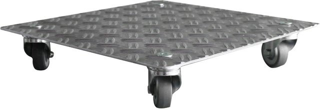 Schlögel Pflanzenroller AluGrip-V200-L Blumenroller aus silberfarbenem Alu-Riffelblech mit B/T: 25 x 25 cm und bis zu 200 kg Tragkraft - Bild 1