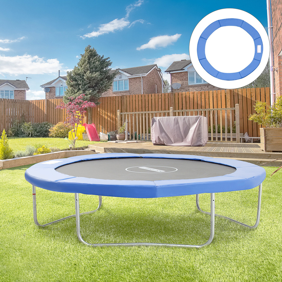 HOMCOM Trampolin Zubehör Set mit Randabdeckung und Sicherheitsnetz in Blau, Durchmesser: 305 cm - Bild 2