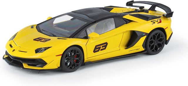 Linyi toy car Aventador Svj 63 Rennwagenmodell, 1:18, Metall, mit Ton- und Lichtsimulation - Bild 1