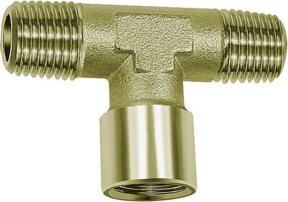 Riegler T-Stück aus vernickeltem Messing in Silber, G/R 1/2, SW 21 - Bild 1