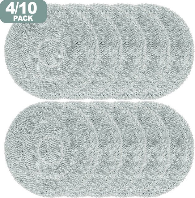 4/10 Stück Mikrofaser Mopp Tuch Kit für Deerma DEM X70 Staubsauger Zubehör, grau, waschbar und wiederverwendbar - Bild 1