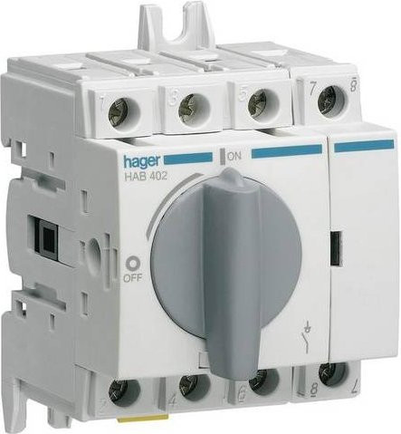 Hager HAB402 Lasttrennschalter 4polig 20A 415V in Weiß - Bild 1