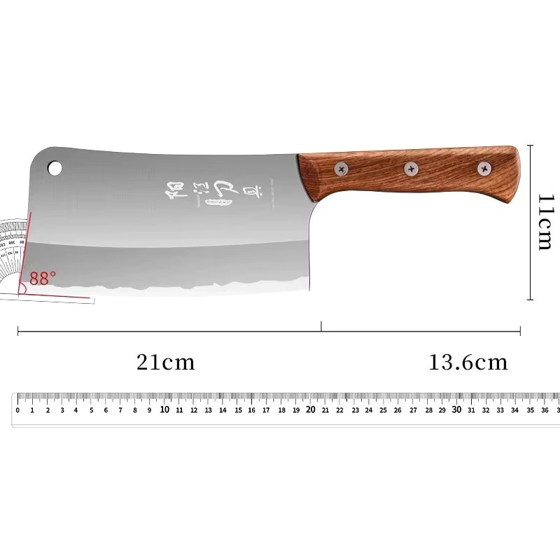 PLYS Ausbeinmesser aus Edelstahl mit Holzgriff in Silber, 6 mm verdickt - Bild 5