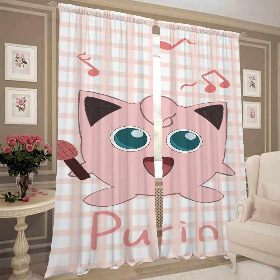 2er-Set Pokemon Verdunkelungsvorhänge für Küche, Wohnzimmer und Schlafzimmer, Breite: 50 cm, Höhe: 70 cm - Bild 1