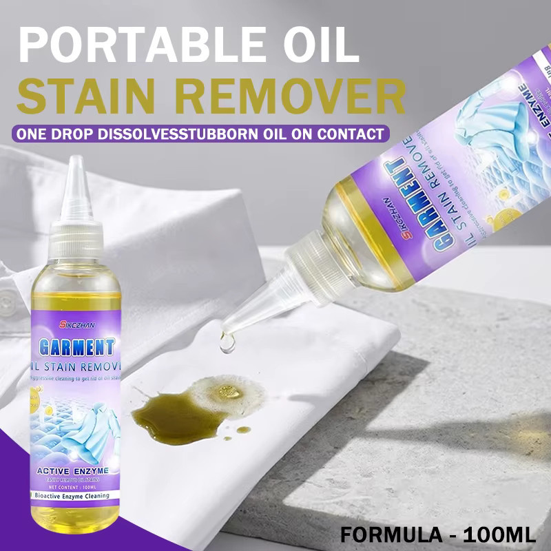 SIKEZHAN Professioneller Öl-Fleckenentferner für Kleidung und Stoffe, 100ml, transparent - Bild 2