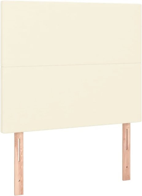 vidaXL LED Kopfteil in Creme mit USB-Ladeport und integrierter Beleuchtung, Kunstleder, B/T/H: 90 x 5 x 128 cm - Bild 1