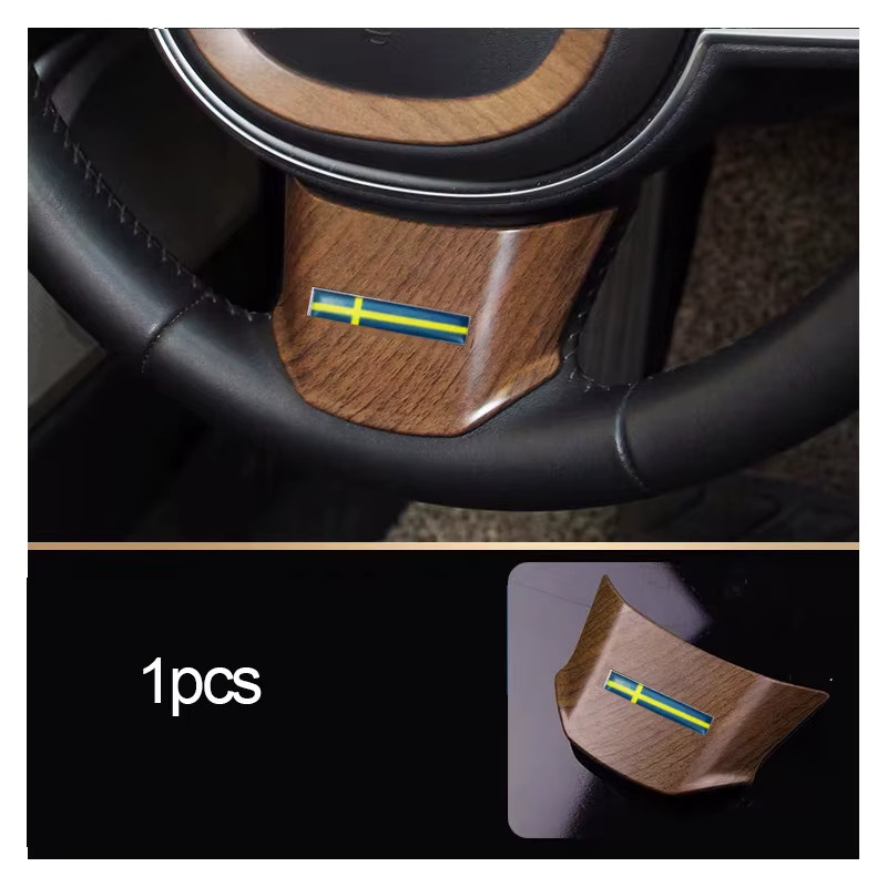LINGLUYANG Lenkradring Zierleiste in Holzmaserung für Volvo S90 XC60 XC90 V90 S60 V60, Farbe: Braun - Bild 3