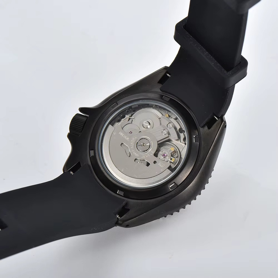 OUMASHI Armbanduhr, Automatik, Edelstahl, Saphirglas, Silikonarmband, Herren - Bild 4