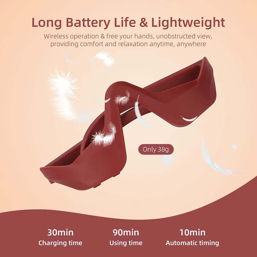 foreverlily Elektrisches 3D Augenmassagegerät mit LED-Licht, Unisex - Bild 4